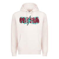 Pale Pink lightning bolt mama Premium Hoodie - MaliasSmallBusiness