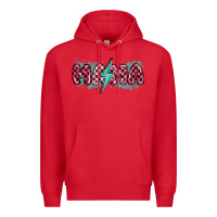 Red lightning bolt mama Premium Hoodie - MaliasSmallBusiness