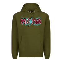Army Green lightning bolt mama Premium Hoodie - MaliasSmallBusiness