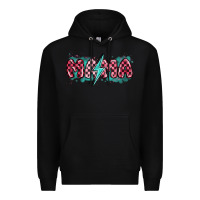 Black lightning bolt mama Premium Hoodie - MaliasSmallBusiness