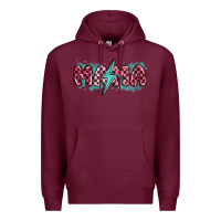 Burgundy lightning bolt mama Premium Hoodie - MaliasSmallBusiness