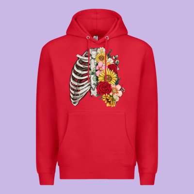 Premium Hoodie floral ribcage