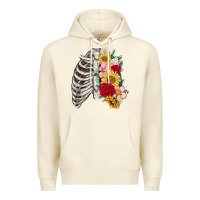 Sandshell floral ribcage Premium Hoodie - MaliasSmallBusiness