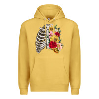 Antique Gold floral ribcage Premium Hoodie - MaliasSmallBusiness