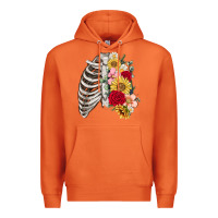 Carrot floral ribcage Premium Hoodie - MaliasSmallBusiness