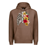 Chestnut floral ribcage Premium Hoodie - MaliasSmallBusiness