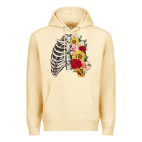 Pina Colada floral ribcage Premium Hoodie - MaliasSmallBusiness