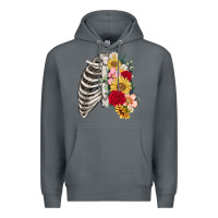 Rock floral ribcage Premium Hoodie - MaliasSmallBusiness