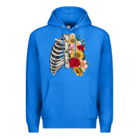 True Royal floral ribcage Premium Hoodie - MaliasSmallBusiness
