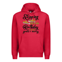 Cardinal stepping into my birthday with god s grace and mer Premium Hoodie - MaliasSmallBusiness