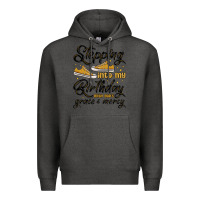 Charcoal Heather stepping into my birthday with god s grace and mer Premium Hoodie - MaliasSmallBusiness