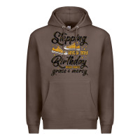 Coffee stepping into my birthday with god s grace and mer Premium Hoodie - MaliasSmallBusiness