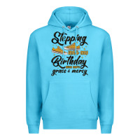 Ocean Blue stepping into my birthday with god s grace and mer Premium Hoodie - MaliasSmallBusiness