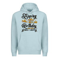 Blue Mist stepping into my birthday with god s grace and mer Premium Hoodie - MaliasSmallBusiness