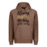 Chestnut stepping into my birthday with god s grace and mer Premium Hoodie - MaliasSmallBusiness