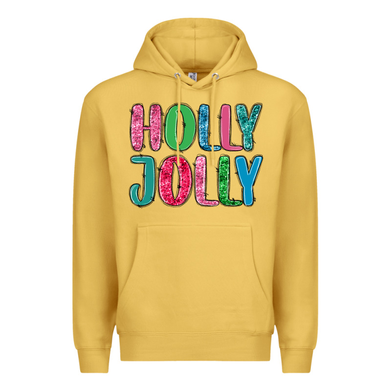 Holly Jolly Premium Hoodie by MaliasSmallBusiness | Teevron