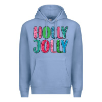 Colony Blue holly jolly Premium Hoodie - MaliasSmallBusiness