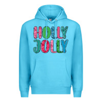 Ocean Blue holly jolly Premium Hoodie - MaliasSmallBusiness