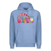 Colony Blue love coffee cups Premium Hoodie - MaliasSmallBusiness