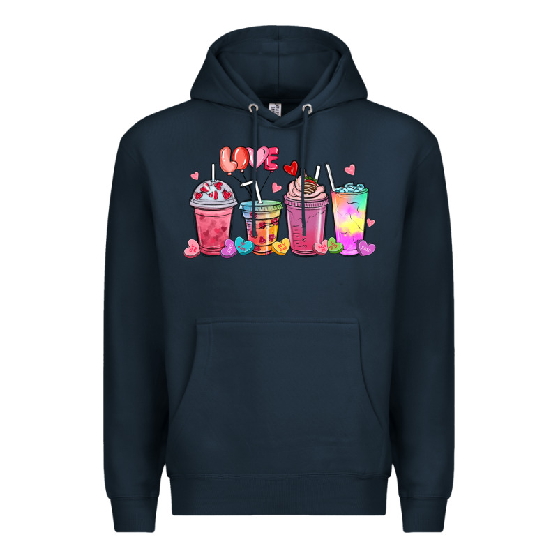 Love Coffee Cups Premium Hoodie by MaliasSmallBusiness | Teevron