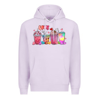 Lilac love coffee cups Premium Hoodie - MaliasSmallBusiness