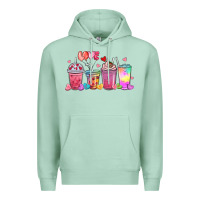 Seafoam love coffee cups Premium Hoodie - MaliasSmallBusiness