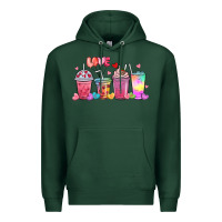 Sports Green love coffee cups Premium Hoodie - MaliasSmallBusiness