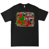 Black merry Christmas trees Premium Tee - CowhideDigitalArt