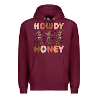 Burgundy howdy honey Premium Hoodie - MaliasSmallBusiness