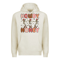 Oatmeal Heather howdy honey Premium Hoodie - MaliasSmallBusiness