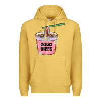 Antique Gold instant good vibes noodles Premium Hoodie - MaliasSmallBusiness