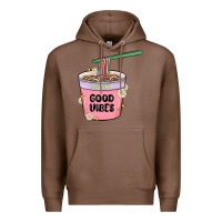 Chestnut instant good vibes noodles Premium Hoodie - MaliasSmallBusiness