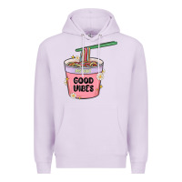 Lilac instant good vibes noodles Premium Hoodie - MaliasSmallBusiness