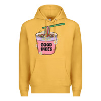 Mustard instant good vibes noodles Premium Hoodie - MaliasSmallBusiness