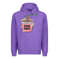 Purple instant good vibes noodles Premium Hoodie - MaliasSmallBusiness