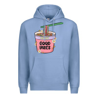 Colony Blue instant good vibes noodles Premium Hoodie - MaliasSmallBusiness