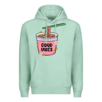 Seafoam instant good vibes noodles Premium Hoodie - MaliasSmallBusiness