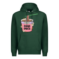 Sports Green instant good vibes noodles Premium Hoodie - MaliasSmallBusiness