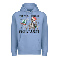 Colony Blue look at me being all festive and shit Premium Hoodie - MaliasSmallBusiness
