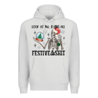 Dove Grey look at me being all festive and shit Premium Hoodie - MaliasSmallBusiness
