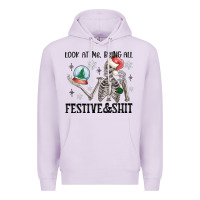 Lilac look at me being all festive and shit Premium Hoodie - MaliasSmallBusiness