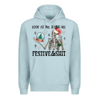 Blue Mist look at me being all festive and shit Premium Hoodie - MaliasSmallBusiness