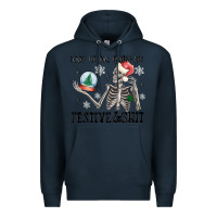 Navy look at me being all festive and shit Premium Hoodie - MaliasSmallBusiness