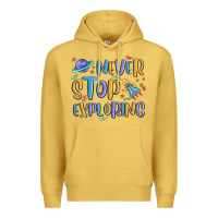 Antique Gold never stop exploring Premium Hoodie - MaliasSmallBusiness