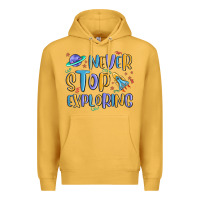 Mustard never stop exploring Premium Hoodie - MaliasSmallBusiness