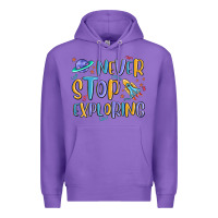 Purple never stop exploring Premium Hoodie - MaliasSmallBusiness