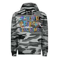 Slate Camo never stop exploring Premium Hoodie - MaliasSmallBusiness