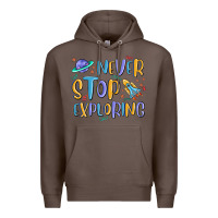 Coffee never stop exploring Premium Hoodie - MaliasSmallBusiness