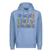 Colony Blue never stop exploring Premium Hoodie - MaliasSmallBusiness