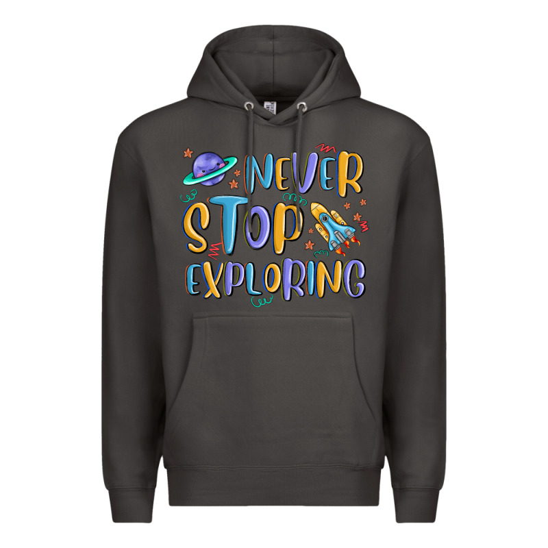 Never Stop Exploring Premium Hoodie by MaliasSmallBusiness | Teevron